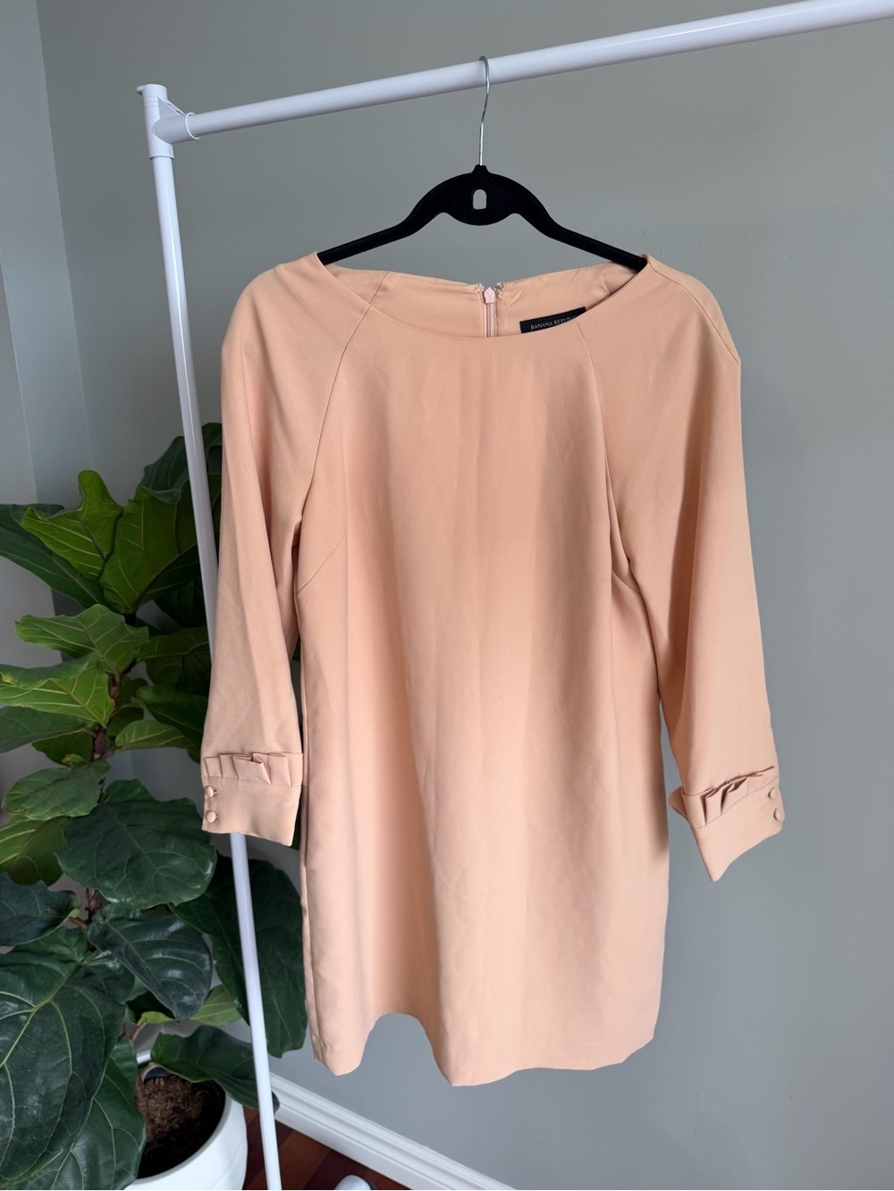 Banana Republic Tan Tunic Long Sleeve Dress Size 6P